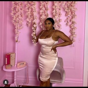 Satin spaghetti dress